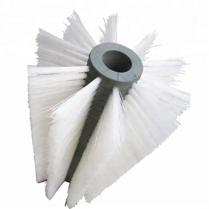 White Round Glass Washing Machine Circular Brush Roller