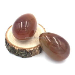 Makul fiyat delinmiş çakra şifa taşları kırmızı Carnelian Yoga yumurtaları - Product Image 2