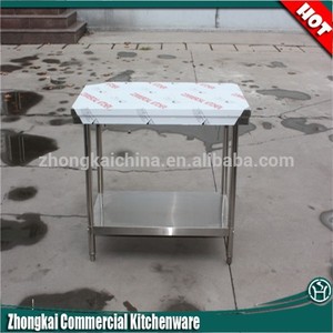 el abastecimiento de alimentos 2 niveles <span class=keywords><strong>restaurante</strong></span> equipos de acero inoxidable mesa de trabajo sin peto - Product Image 3
