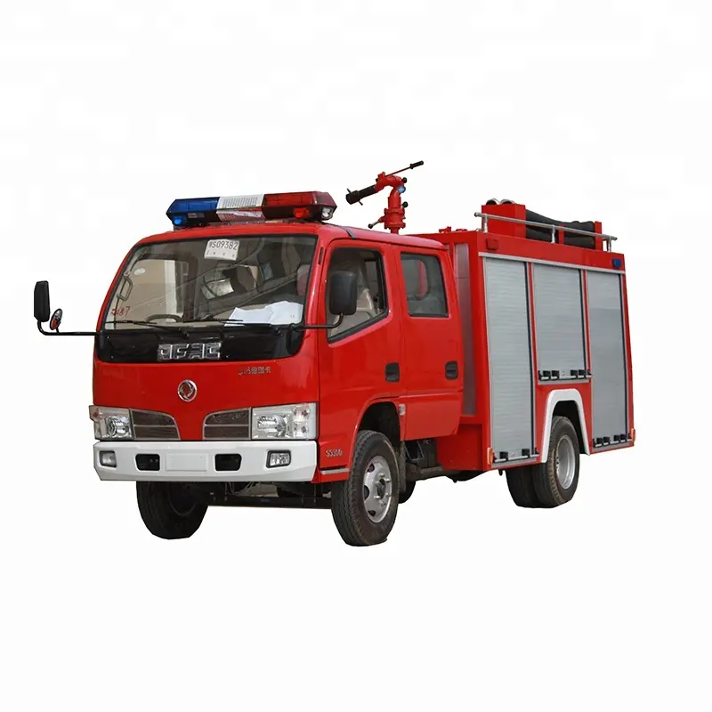 Çin kaliteli 3ton 3cbm 3000 litre orta 4x4 kırmızı Myanmar itfaiye kamyonu üreticileri