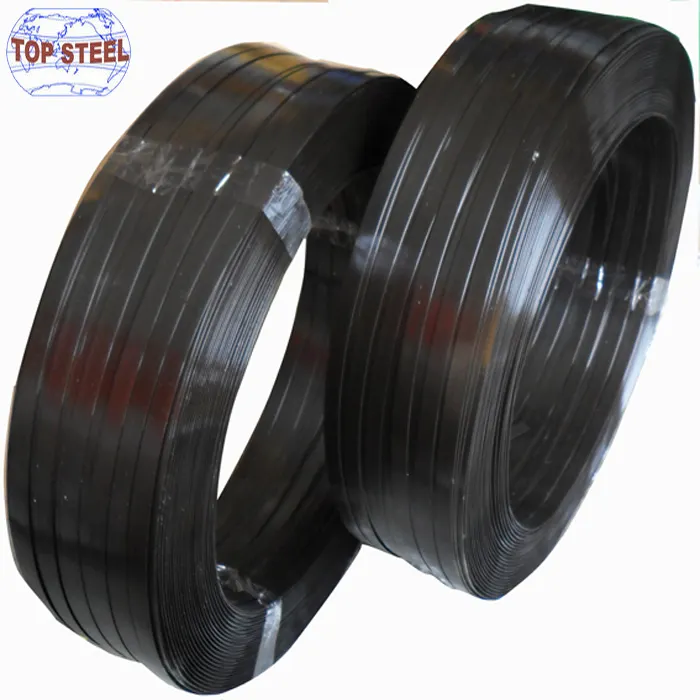 black paint steel strapping strip 16 by 0.60 shandong steel strapping