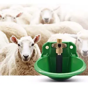 Livestock husbandry plastic automatic drinker sheep/goat/cattle/cow drinking water bowl with metal valve