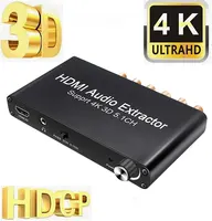 Decodificador de Audio Digital de 5,1 canales, HDMI, 4K, convertidor 3D de 3,5mm, salida HDMI a HDMI para amplificador PS4 5,1