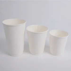 गर्म बिक्री unprinted सफेद कागज कप biodegradable कॉफी कप एकल दीवार दूध चाय के कप