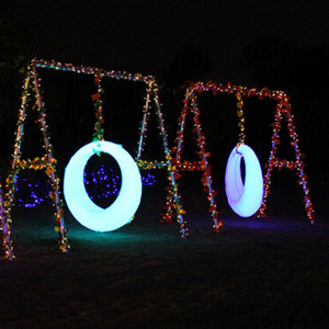 Hamacas led brillantes <span class=keywords><strong>de</strong></span> plástico RGB para niños, Columpio <span class=keywords><strong>de</strong></span> iluminación interior, 16 colores - Product Image 1