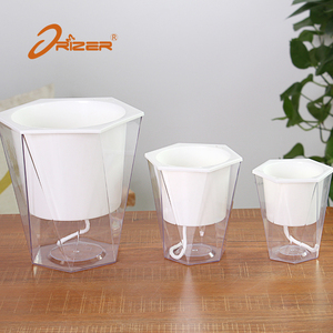 2017 Venta caliente transparente diamante pequeño balcón planta macetas para jardín decoraciones <span class=keywords><strong>de</strong></span> interior - Product Image 3