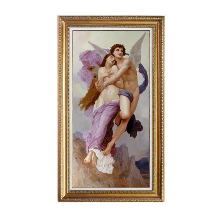 Музей качества Ручная роспись Классический мужчина и женщина знаменитые ангелы картина маслом