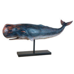 Scultura di balena in resina effetto <span class=keywords><strong>legno</strong></span> con base in metallo, decorazione per la casa, idea regalo - Product Image 6