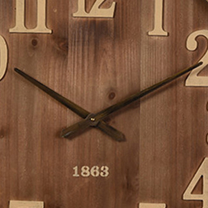 <span class=keywords><strong>Horloge</strong></span> <span class=keywords><strong>murale</strong></span> ronde en bois vintage 1863 géante pour maison salon Art déco <span class=keywords><strong>Design</strong></span> Style Quartz Type de motif - Product Image 2