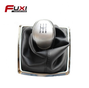 Kenop Pemindah Gigi Lengkap dengan Bingkai Krom, Gaitor Bot Kulit 5 6 Kecepatan Silver Viteza untuk FORD FOCUS MK2 Kenop Gir Mobil - Product Image 2