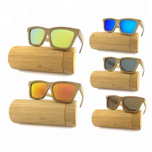 Lentes De Sol wholesale 2022 custom logo women men sun glasses handmade wood frame bamboo shades wooden polarized sunglasses