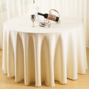 Luxury <span class=keywords><strong>Tablecloth</strong></span> für Hotel Wedding Usage mit Round Shape Jacquard <span class=keywords><strong>Pattern</strong></span> mit Solid Color von Silver White Burgundy Color