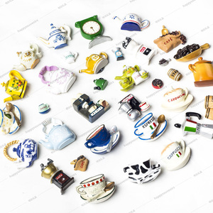 סיטונאי כוס קפה קנקן תה מכונת קפה מזכרות מגנט 3D בעבודת יד שרף קישוט מגנטים למקרר - Product Image 4