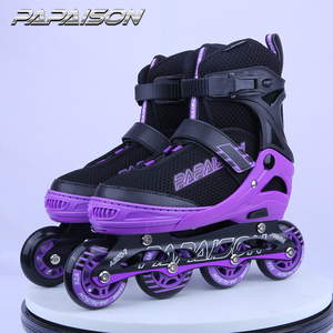 PAPAISON 4 PU LED 84A Patins à roulettes réglables à clignotants sûrs, talons de patinage, patins en ligne de haute qualité pour l'extérieur - Product Image 4