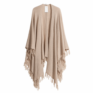 Automne Cachemire Mode Cape Tassel Tricoté Châle Cachemire <span class=keywords><strong>Poncho</strong></span> pour Dames - Product Image 1