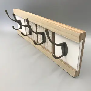 Screen Logo Gancho De Madera Stempel Logo Houten Beweegbare Muur Kapstok Rek Muurbevestiging