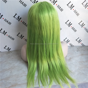 Vert couleur Chaude vente <span class=keywords><strong>haie</strong></span> humains Brésiliens avant de lacet perruque pour femme noire - Product Image 3