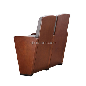 Asientos de auditorio de tela de madera maciza, fabricantes, silla de auditorio con almohadilla de escritura, sala de conferencias, para educación - Product Image 5