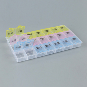 Dernière Conception 21 Grilles <span class=keywords><strong>Petit</strong></span> Médicament Santé Kit Portable Une <span class=keywords><strong>Semaine</strong></span> Arc-En-Ciel Boîte À Pilules - Product Image 6