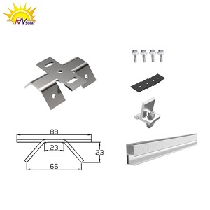 Bán Sỉ Tấm Kẹp Năng Lượng Mặt Trời Cấu Trúc Gắn Mái Bằng Kim Loại Hình Thang Của Tấm Năng Lượng Mặt Trời Kết Cấu Mái Nhà - Product Image 1