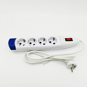 Enchufe europeo <span class=keywords><strong>de</strong></span> 4 vías, enchufe <span class=keywords><strong>de</strong></span> Alemania, toma <span class=keywords><strong>de</strong></span> extensión, tira <span class=keywords><strong>de</strong></span> alimentación eléctrica - Product Image 4