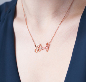 Nome <span class=keywords><strong>Personalizzato</strong></span> su misura Della Collana Per Le Donne Su Misura Corsivo Targhetta Handmade Del <span class=keywords><strong>Choker</strong></span> - Product Image 2