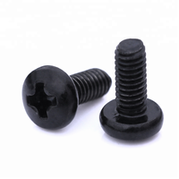 Vis à tête cylindrique en Zinc noir, accessoires pour ordinateur portable, 10 pièces, 2,5*6