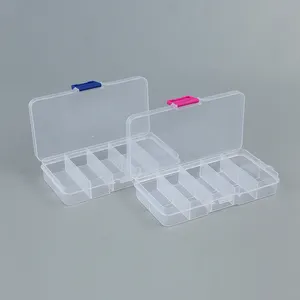 最高品質の10グリッドビーズオーガナイザー調節可能な透明プラスチック収納ディバイダープラスチックボックス