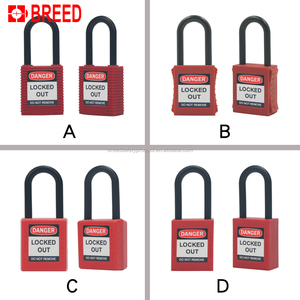 नस्ल प्लास्टिक तालाबंदी Tagout सुरक्षित ताला नायलॉन लघु हथकड़ी - Product Image 4