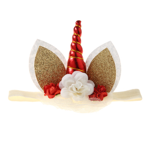 2018 nueva <span class=keywords><strong>moda</strong></span> unicornio Diadema con orejas grandes para bebé niña de <span class=keywords><strong>fiesta</strong></span> de navidad - Product Image 4