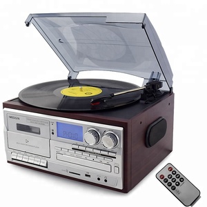 Lecteur de disques vinyles multi-audio DESONIC, tourne-disque vintage, lecteur de CD et de cassettes, radio AM/FM, <span class=keywords><strong>enregistreur</strong></span> <span class=keywords><strong>USB</strong></span>, entrée auxiliaire, sortie RCA - Product Image 2