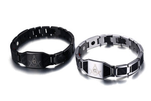 2018 Acier au titane incrusté De Fiber De Carbone de santé bracelet magnétique - Product Image 3