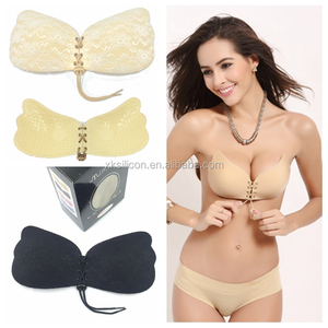 push up BRA silicona bralette encaje backless sin tirantes Fly sujetador Deep V Bras invisibles para las mujeres boda vestido - Product Image 1