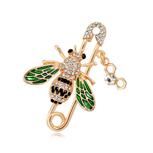 18 K Gold Plated เข็มกลัดโลหะส่วนบุคคล Bee Pin เข็มกลัดสำหรับผู้หญิง