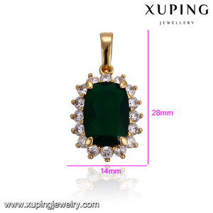 32914 Xuping 18K doré collier gracieux avec <span class=keywords><strong>diamant</strong></span> central disponible en différentes couleurs entouré de strass pour femme - Product Image 2