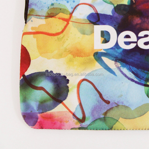 Funda para portátil de neopreno naranja con cremallera clásica simple personalizada con impresión de logotipo