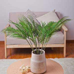Haute qualité <span class=keywords><strong>grand</strong></span> artificielle feuille de palmier vert plantes décoration décoration de la maison bureau - Product Image 4