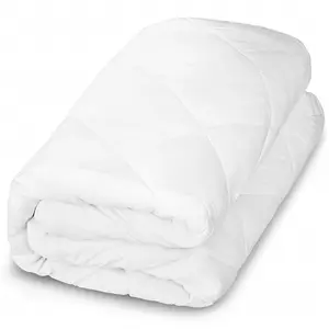 100% Cotton Down Alternative Fiberfill Quilted Fitted Mattress Pad