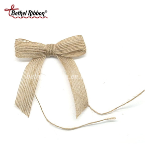 2018 New Design Natural <strong>Jute</strong> Burlap <strong>Ribbon</strong> Bows for Christmas Garland - Product Image 6