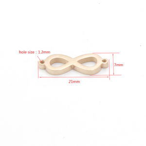 7x21 millimetri Lucidato A Specchio In Acciaio Inox Simbolo del Connettore Gioielli FAI DA TE Che Fanno Numero <span class=keywords><strong>Infinito</strong></span> 8 Charms - Product Image 3