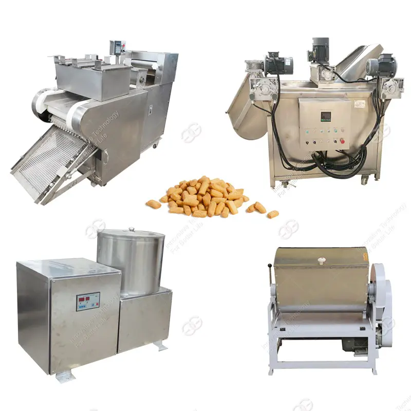 Linha De Produção Industrial Automática Snack Chinhcin Corte Chin Chin Equipamento de Embalagem Que Faz A Máquina de Fritura