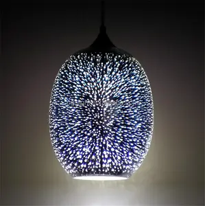 Nordic современный круговой Люстра шарики стеклянные люстры 3d стекло подвесной светильник для ресторана и крючок