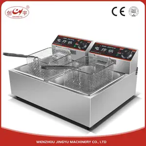 Chuangyu Alibaba Negocio En Línea Para La Venta Comercial 5Kw Doble Tanque de Patata Del Tornado Freidora Freidora de Pollo