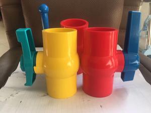 공장 저렴한 가격 3 인치 DN80 pvc 플라스틱 회색 컴팩트 볼 밸브 - Product Image 5