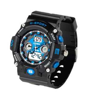 Kiểm tra dual <span class=keywords><strong>time</strong></span> men sport xem trong thiết bị điện tử new đồng hồ - Product Image 3