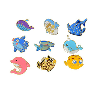 Magnetico posteriore trasparente del metallo dello smalto logo personalizzato risvolto pin folk artigianato - Product Image 3