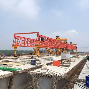 120t 150t truss type precast tunnel segments concrete T beam erection Beam Launcher