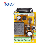 YET401PC-X Récepteur RF intelligent 1 canal 433 MHz 12V/24V, relais, interrupteur sans fil, télécommande pour porte de garage, portail électrique