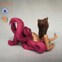 Statue en résine de fille renard à neuf queues d'anime, figurine sexy de fantaisie, décoration pour adultes, en boîte