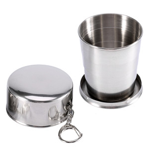Porte-clés rétractable, tasses et Mugs à café, pour voyage, en acier inoxydable, portables, pour sport en plein air, 75, 140, 240ML - Product Image 6